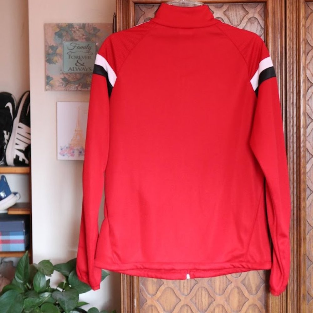 RELIST - Adidas 3 Stripes Soccer Tiro Track Jacket CVU Red/White 3-stripes - S - Picture 9 of 16